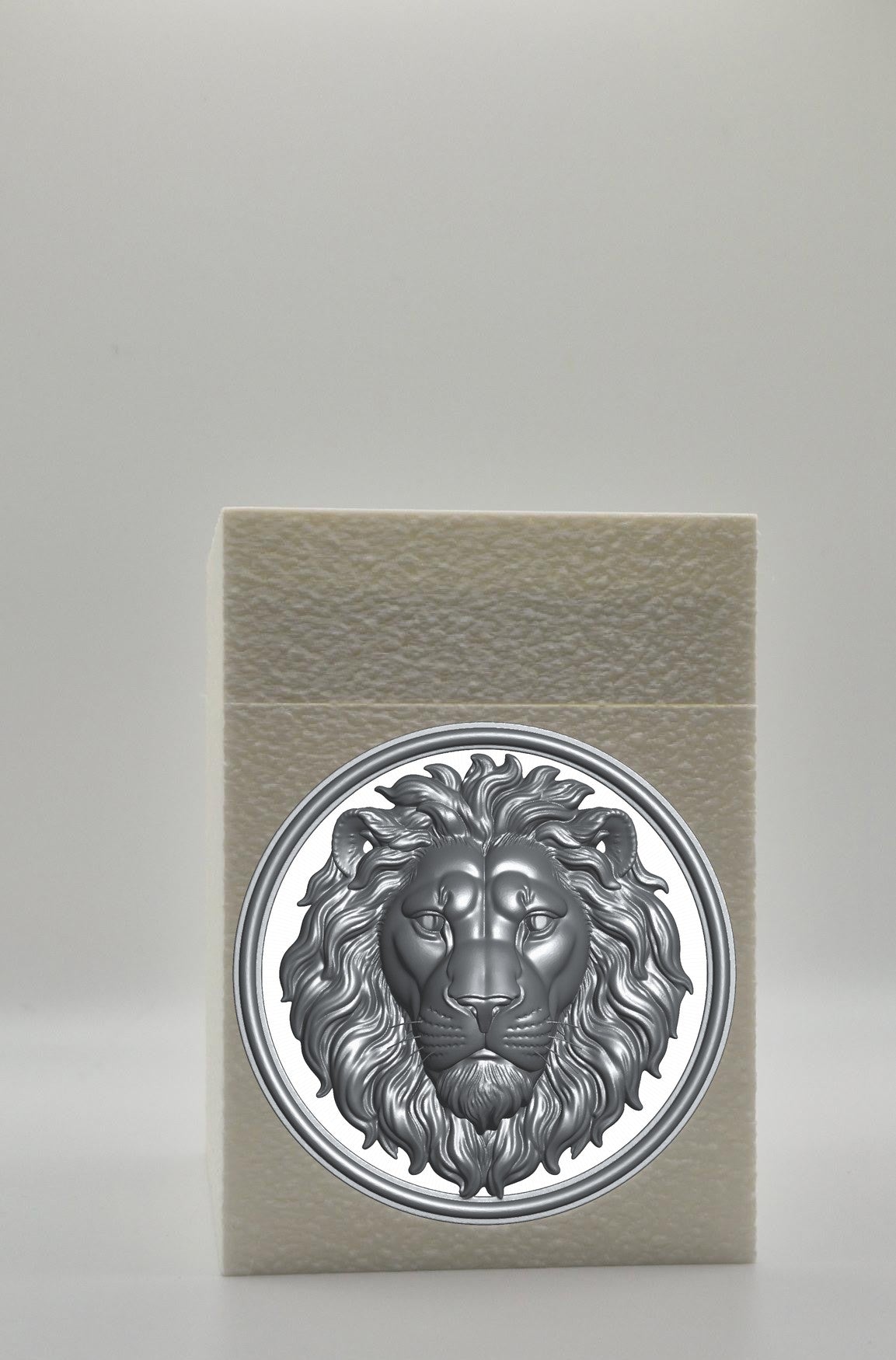 Lion Card Box — White