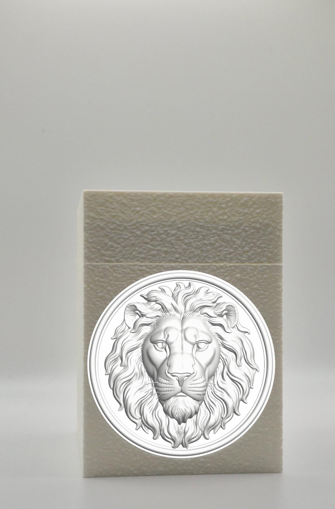 Lion Card Box — White