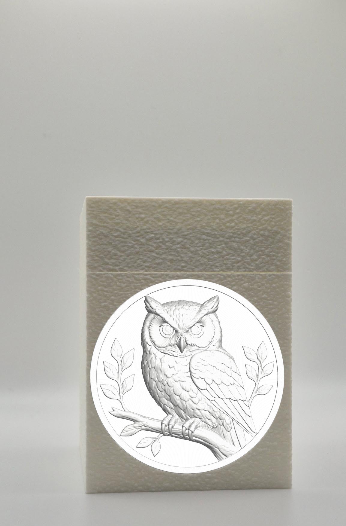 Owl Card Box — White